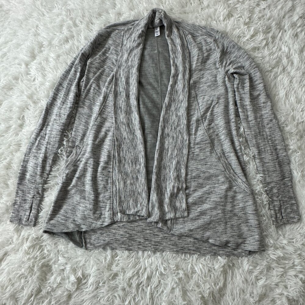 🌿Like New! ATHLETA Pranayama Wrap Cardigan XS Petite – Marl Grey - Picture 5 of 12
